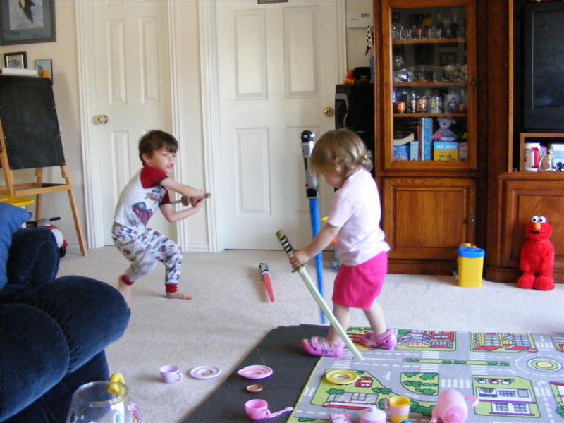 Jess_SwordFightWAlex.JPG - Ho! Haha! Guard! Turn! Parry! Dodge! Spin! Ha! Thrust! *WHACK*